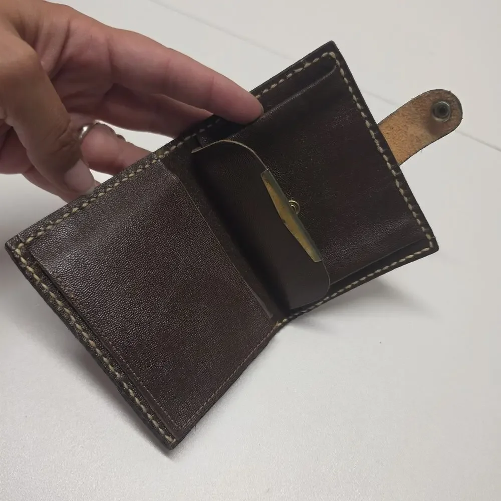 Hand Tooled Full Grain Leather Men’s Wallet Bifold Handmade Western Floral